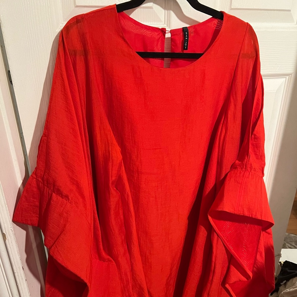 San Joy womens fashion premium red dress size small